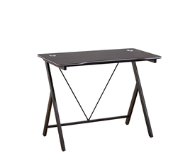 ΓΡΑΦΕΙΟ 100X50X75εκ.ΜΑΥΡΟ MDF/ΜΑΥΡΟ ΜΕΤΑΛΛΙΚΟ