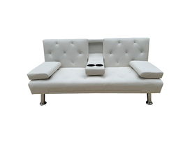 REST WHITE PU ΚΑΝΑΠΕΣ-ΚΡΕΒΑΤΙ 168X88εκ.