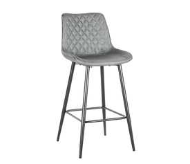 ALESIA ΓΚΡΙ ΥΦΑΣΜΑ 73εκ. ΣΚΑΜΠΟ ΜΕΤΑΛΛΙΚΟ