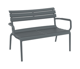 PARIS ΚΑΝΑΠΕΣ DARK GREY 116X70X75εκ. ΠΟΛ/ΝΙΟΥ