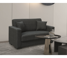 ROVER BLACK ΥΦΑΣΜΑ 2ΘΕΣΙΟΣ ΚΑΝΑΠΕΣ/ΚΡΕΒΑΤΙ ΜΕ ΑΠΟΘ.ΧΩΡΟ 150Χ80εκ.