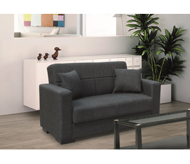ROVER DARK GREY ΥΦΑΣΜΑ 2ΘΕΣΙΟΣ ΚΑΝΑΠΕΣ/ΚΡΕΒΑΤΙ ΜΕ ΑΠΟΘ.ΧΩΡΟ 150Χ80εκ.