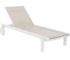 CASABLANCA ΞΑΠΛΩΣΤΡΑ WHITE/TAUPE ΑΛΟΥΜ-ΠΟΛ/ΝΙΟΥ