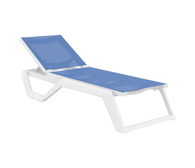 RIO PRO ΞΑΠΛΩΣΤΡΑ WHITE/BLUE ΠΟΛ/ΝΙΟΥ 190X70X33εκ.