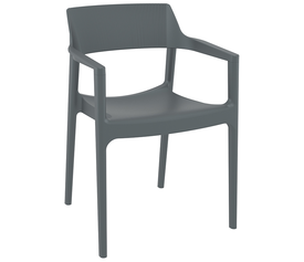 TULUM DARK GREY ΠΟΛΥΘΡΟΝΑ ΠΟΛ/ΝΙΟΥ 55X52X79εκ.