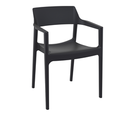 TULUM BLACK ΠΟΛΥΘΡΟΝΑ ΠΟΛ/ΝΙΟΥ 55X52X79εκ.