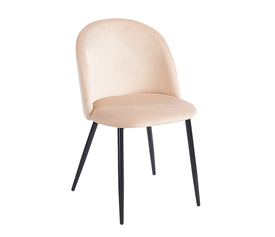 RIO BEIGE VELVET ΥΦΑΣΜΑ ΚΑΡΕΚΛΑ ΜΕΤΑΛΛΙΚΗ 50X52X81εκ.