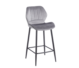 DYLAN GREY VELVET ΥΦΑΣΜΑ 65εκ. ΣΚΑΜΠΟ ΜΕΤΑΛΛΙΚΟ 46X45X65-95εκ.