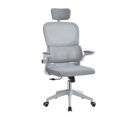 A9935 WHITE/GREY MESH ΚΑΡΕΚΛΑ ΓΡΑΦΕΙΟΥ 62Χ64Χ42-114/52-125εκ.