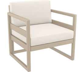 MYKONOS ΠΟΛΥΘΡΟΝΑ TAUPE ΜΕ ΜΑΞ. 73X72X75εκ. ΠΟΛ/ΝΙΟΥ