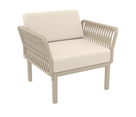 PORTOFINO LOUNGE ΠΟΛΥΘΡΟΝΑ TAUPE/ΜΑΞ. BEIGE ΠΟΛ/ΝΙΟΥ 90X80Χ69εκ.
