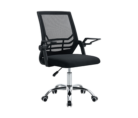 A1830 ΧΡΩΜΙΟ/ΜΑΥΡΟ MESH ΠΟΛΥΘΡΟΝΑ ΓΡΑΦΕΙΟΥ 62X54X44-91/53-100εκ.