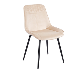 TEREA BEIGE VELVET ΥΦΑΣΜΑ ΚΑΡΕΚΛΑ ΜΕΤΑΛΛΙΚΗ 51X58X87εκ.