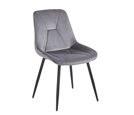 SILVIA GREY VELVET ΥΦΑΣΜΑ ΚΑΡΕΚΛΑ ΜΕΤΑΛΛΙΚΗ 51X58X87εκ.