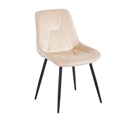 SILVIA BEIGE VELVET ΥΦΑΣΜΑ ΚΑΡΕΚΛΑ ΜΕΤΑΛΛΙΚΗ 51X58X87εκ.