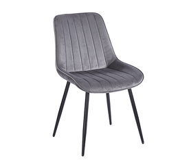 BONY GREY VELVET ΥΦΑΣΜΑ ΚΑΡΕΚΛΑ ΜΕΤΑΛΛΙΚΗ 51X58X87εκ.