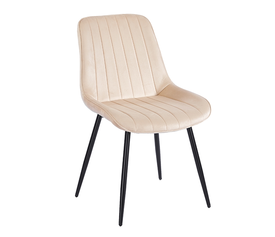 BONY BEIGE VELVET ΥΦΑΣΜΑ ΚΑΡΕΚΛΑ ΜΕΤΑΛΛΙΚΗ 51X58X87εκ.