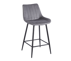 REPO GREY VELVET ΥΦΑΣΜΑ 66εκ. ΣΚΑΜΠΟ ΜΕΤΑΛΛΙΚΟ 48X49X66-96εκ.