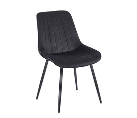 BONY BLACK VELVET ΥΦΑΣΜΑ ΚΑΡΕΚΛΑ ΜΕΤΑΛΛΙΚΗ 51X58X87εκ.