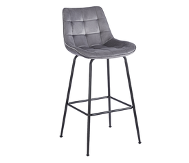 ERMINA GREY VELVET ΥΦΑΣΜΑ 75εκ. ΣΚΑΜΠΟ ΜΕΤΑΛΛΙΚΟ 49X50X75-104εκ.