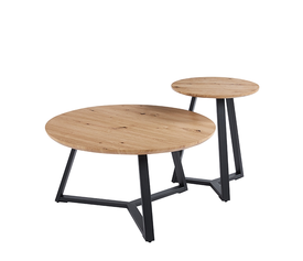 ALEX SET 2τμχ. SONOMA OAK Φ45Χ55εκ. & Φ80Χ41εκ. ΤΡΑΠΕΖΙ ΣΑΛΟΝΙΟΥ