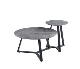 ALEX SET 2τμχ. CEMENT Φ45Χ55εκ. & Φ80Χ41εκ. ΤΡΑΠΕΖΙ ΣΑΛΟΝΙΟΥ