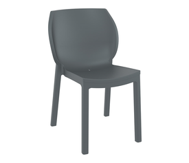 NORA DARK GREY ΚΑΡΕΚΛΑ ΠΟΛ/ΝΙΟΥ 51X59X80εκ.