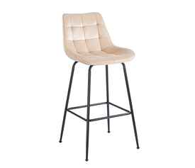 ERMINA BEIGE VELVET ΥΦΑΣΜΑ 75εκ. ΣΚΑΜΠΟ ΜΕΤΑΛΛΙΚΟ 49X50X75-104εκ.