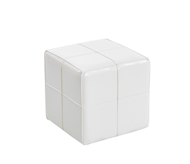 ENZO WHITE PU ΣΚΑΜΠΟ 31X31X31εκ.