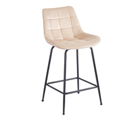 ERMINA BEIGE VELVET ΥΦΑΣΜΑ 64εκ. ΣΚΑΜΠΟ ΜΕΤΑΛΛΙΚΟ 49X50X64-94εκ.
