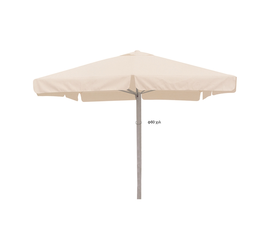 ΟΜΠΡΕΛΑ 4X4X3,88m ΤΗΛΕΣΚΟΠΙΚΗ OFF WHITE ALUM. 8ΑΚΤ.17X27X1.2mm ΙΣΤΟΣ 1Φ.60Χ1.6mm