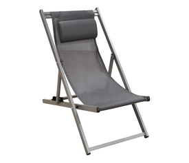 DEVIN ΣΕΖΛΟΝΓΚ GREY ΑΛΟΥΜΙΝΙΟΥ 58X95-102X78-95εκ.