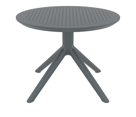 Τραπέζι Sky Mini Πολυπροπυλενίου Dark Grey Φ60x45 εκ.