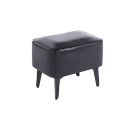 Σκαμπό Sami Black PU 40x30x34 εκ.