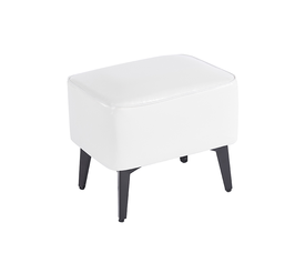 Σκαμπό Sami White PU 40x30x34 εκ.