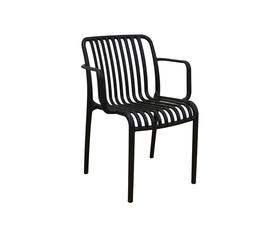 Parma-S Black Πολυθρόνα Πολυπροπυλενίου 56X56X79εκ.