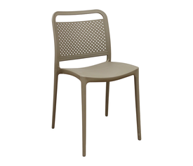 Lora Cappuccino Καρέκλα Πολυπροπυλενίου 41X49X78εκ.