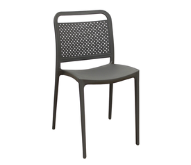 Lora Dark Grey Καρέκλα Πολυπροπυλενίου 41X49X78εκ.