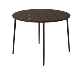 BOLTON ΤΡΑΠΕΖΙ ΣΤΡΟΓΓΥΛΟ ΚΑΦΕ Φ110Χ74 cm