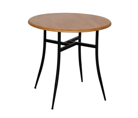 Vienna Τραπέζι Ροτόντα Μέταλλο / Ξύλο Ø75x75cm