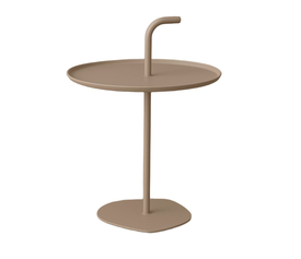 BOHE  ΤΡΑΠΕΖΙ ΣΤΡΟΓΓΥΛΟ  ΜΕΤΑΛΛΙΚΟ  TAUPE Φ38x57cm