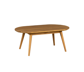 OVAL ΤΡΑΠΕΖΙ ΣΑΛΟΝΙΟΥ ΞΥΛΙΝΟ ΑΚΑΚΙΑ  97Χ57X40cm