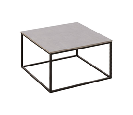 TEXAS Τραπεζάκι Σαλονιού Καθιστικού, Μέταλλο Βαφή Μαύρο - Cement