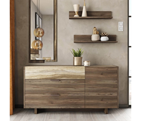 SICILIA Τουαλέτα με 3 Συρτάρια και Ντουλάπι Ελληνικής Κατασκευής 140x43xH72cm