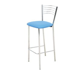 Σκαμπό Μπαρ Χρώμιο / Δερματίνη (3 χρώματα)