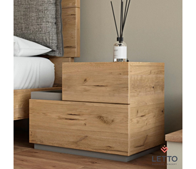 SOHO Kομοδίνο με 2 Συρτάρια Ελληνικής Κατασκευής 60x43xH48cm 