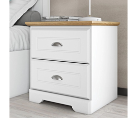 LAND Κομοδίνο με 2 Συρτάρια Ελληνικής Κατασκευής 53x44xH55cm