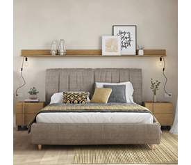 LINE L Κρεβάτι Ελληνικής Κατασκευής 220x184xH112cm (Για Στρώμα 160x200cm)