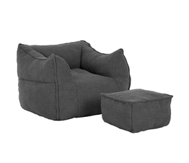 SPONGE ΠΟΛΥΘΡΟΝΑ SET ΓΚΡΙ ΣΚΟΥΡΟ 95x102x73cm