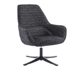 TIFFANY ΠΟΛΥΘΡΟΝΑ ΠΕΡΙΣΤΡΕΦΟΜΕΝΗ ΜΑΥΡΟ ΜΕ PATTERN 80x75x90cm